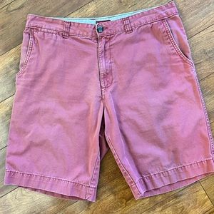 Merona Flat Front Cranberry Red Chino Shorts-Size 34